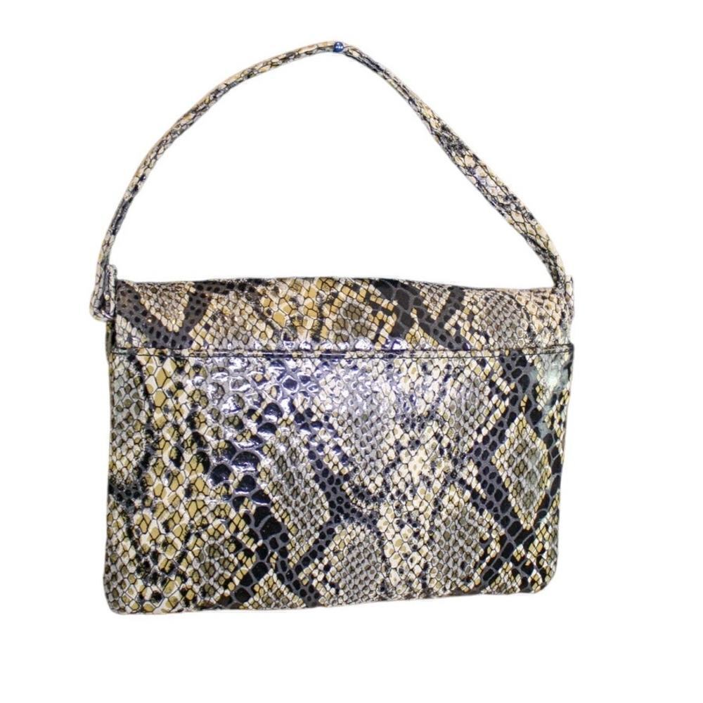 Hobo The Original Snake Skin Print Leather Top Handle Bag Animal Print - Picture 4 of 5